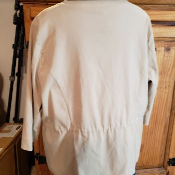 CJ Banks Women's Plus Size 2 X Beige Tan Ivory Jacket Blazer Zip - Picture 3 of 6